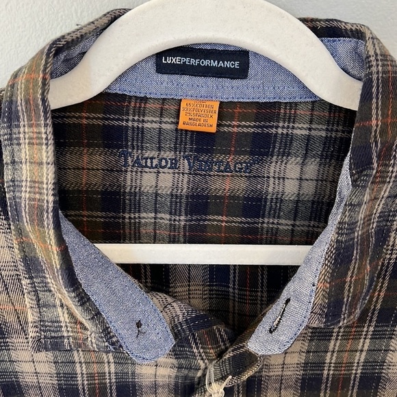 NWT Tailor Vintage Performance Plaid Stretch Flannel - Picture 3 of 9